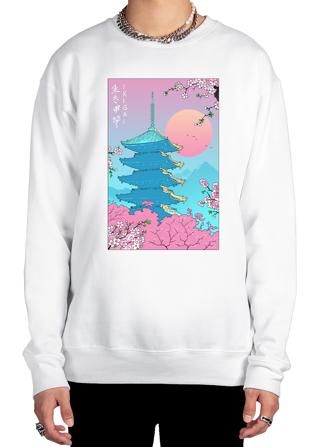 Vaporwave Pagoda Sweatshirt