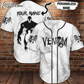 Venom Halloween Horror Custom Baseball Jersey