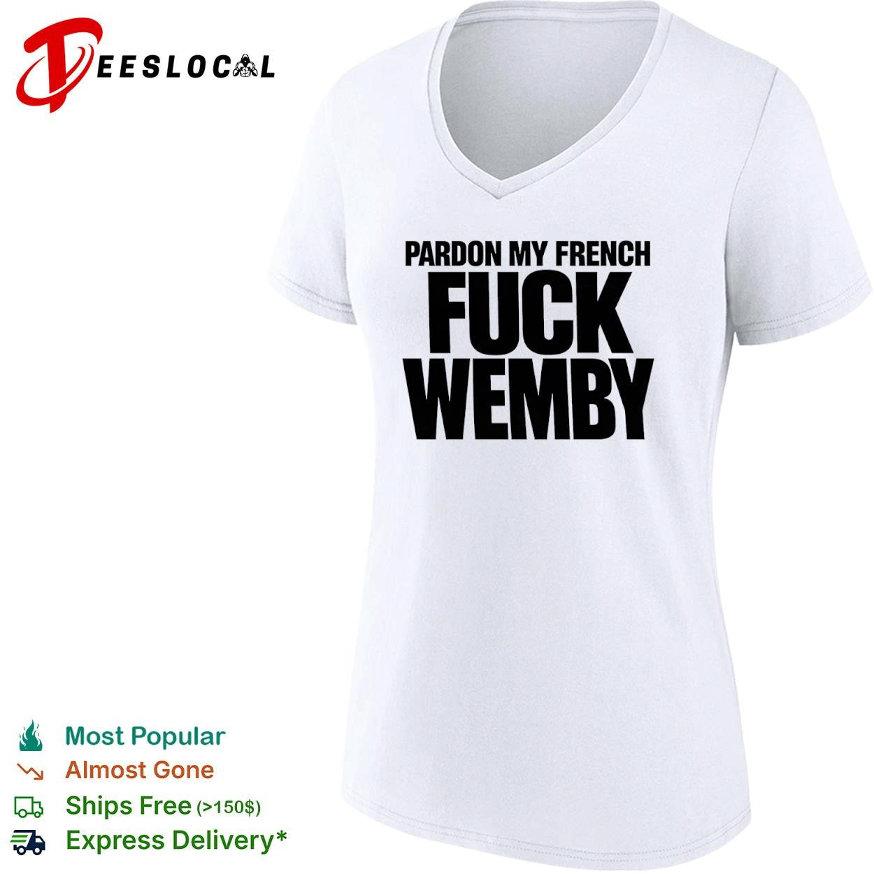 Victor Wembanyama San Antonio Spurs pardon my French basketball slogan typography shirt