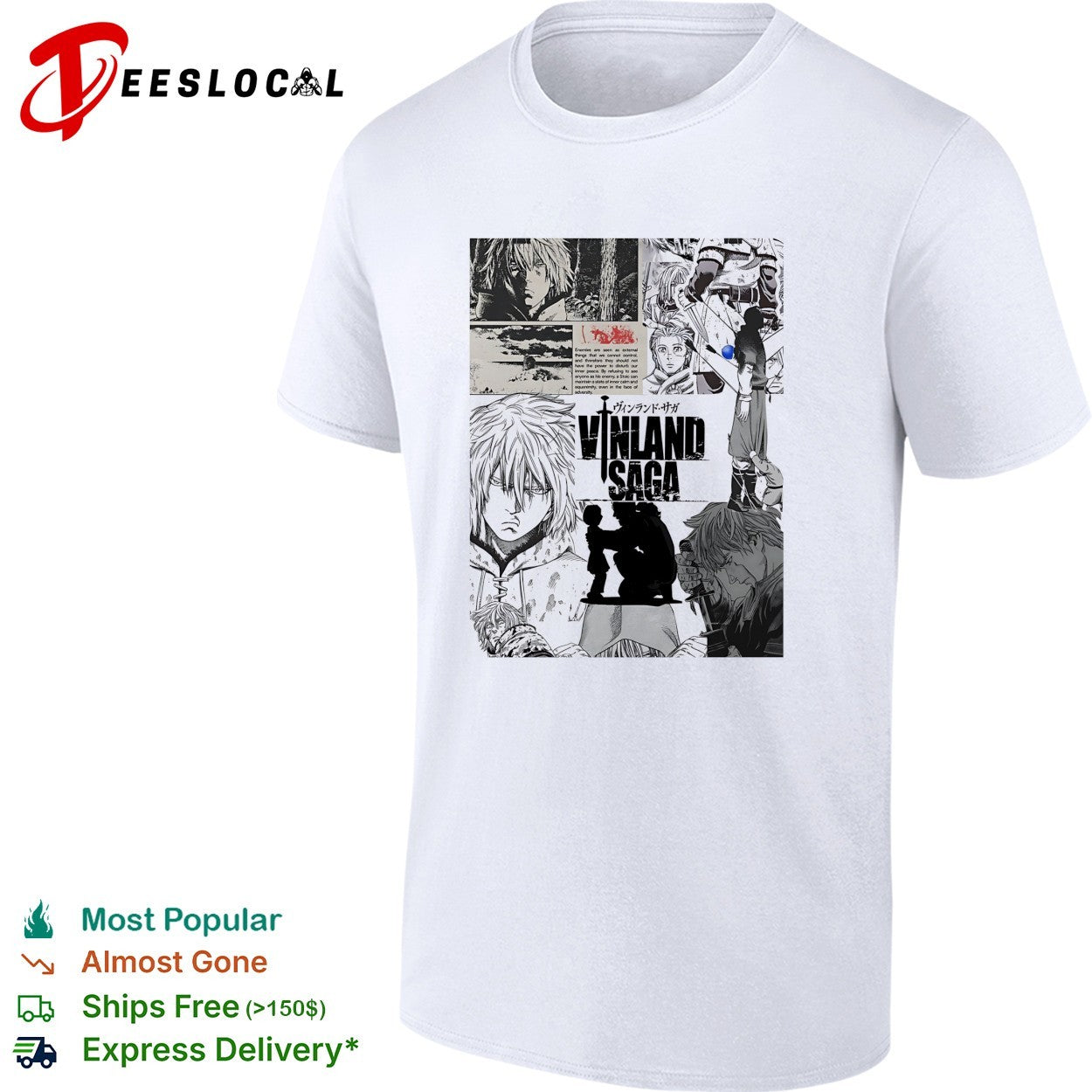Vinland Saga manga collage shirt