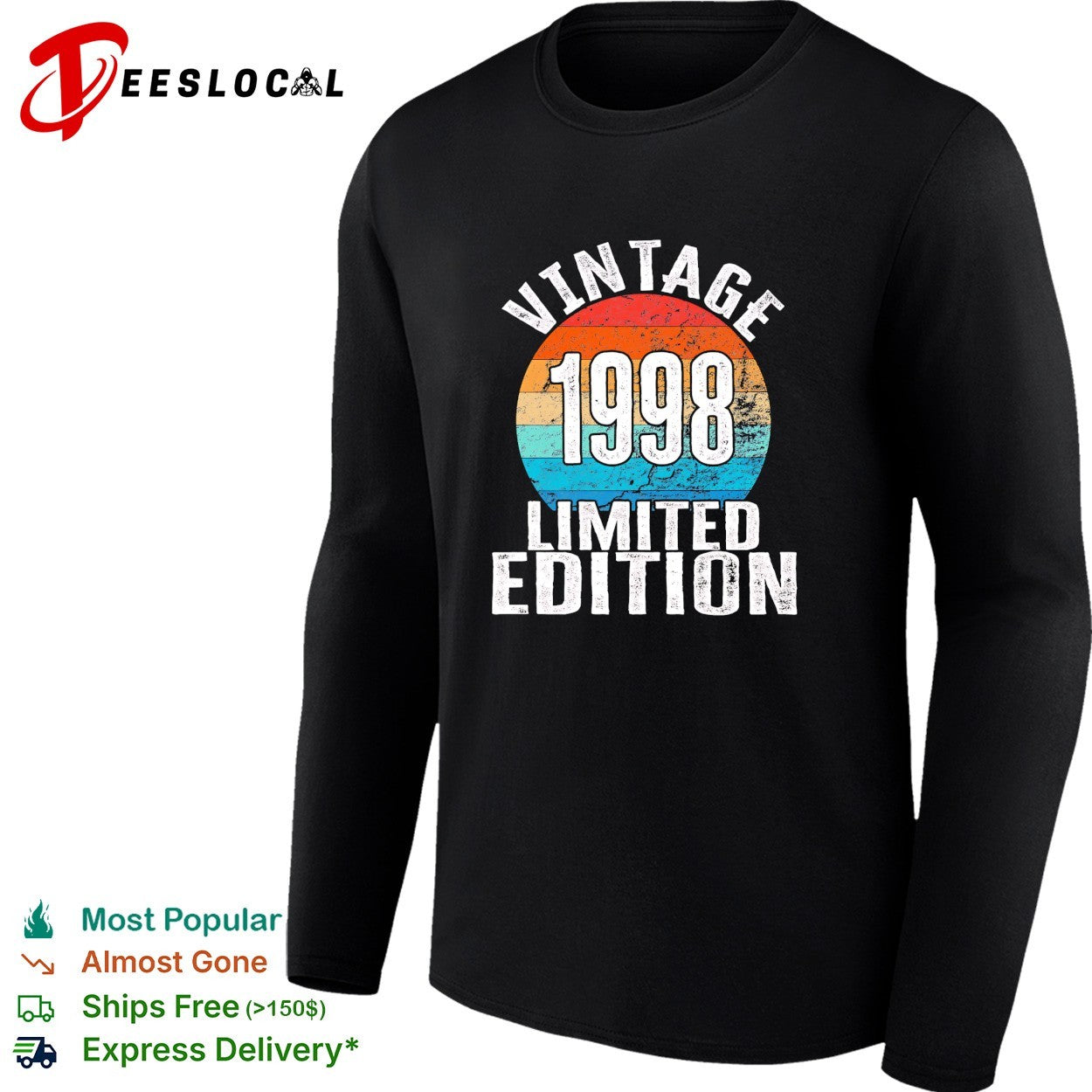 Vintage 1998 limited edition birthday shirt