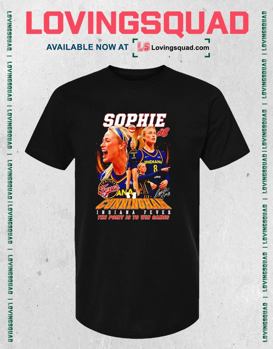 Vintage Sophie Cunningham #8 Indiana Fever WNBA Basketball 2026 T-shirt