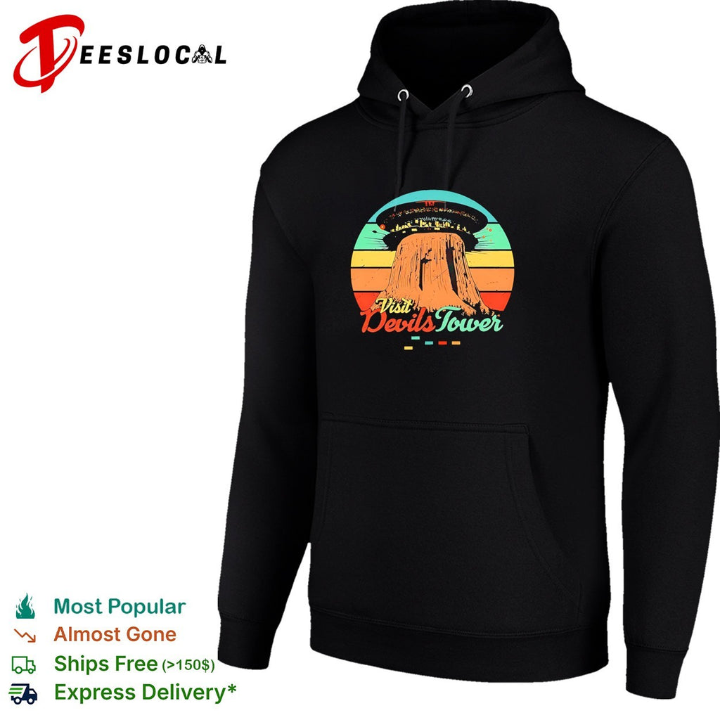 Visit Devils Tower UFO retro shirt
