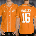 Vols Baseball Jersey Wallen 16 Shirt Morgan Wallen Shirts Country Music Shirt Gift For Fan Tennessee Vols Baseball Jersey Mlb Tennessee Volunteers Baseball Uniform
