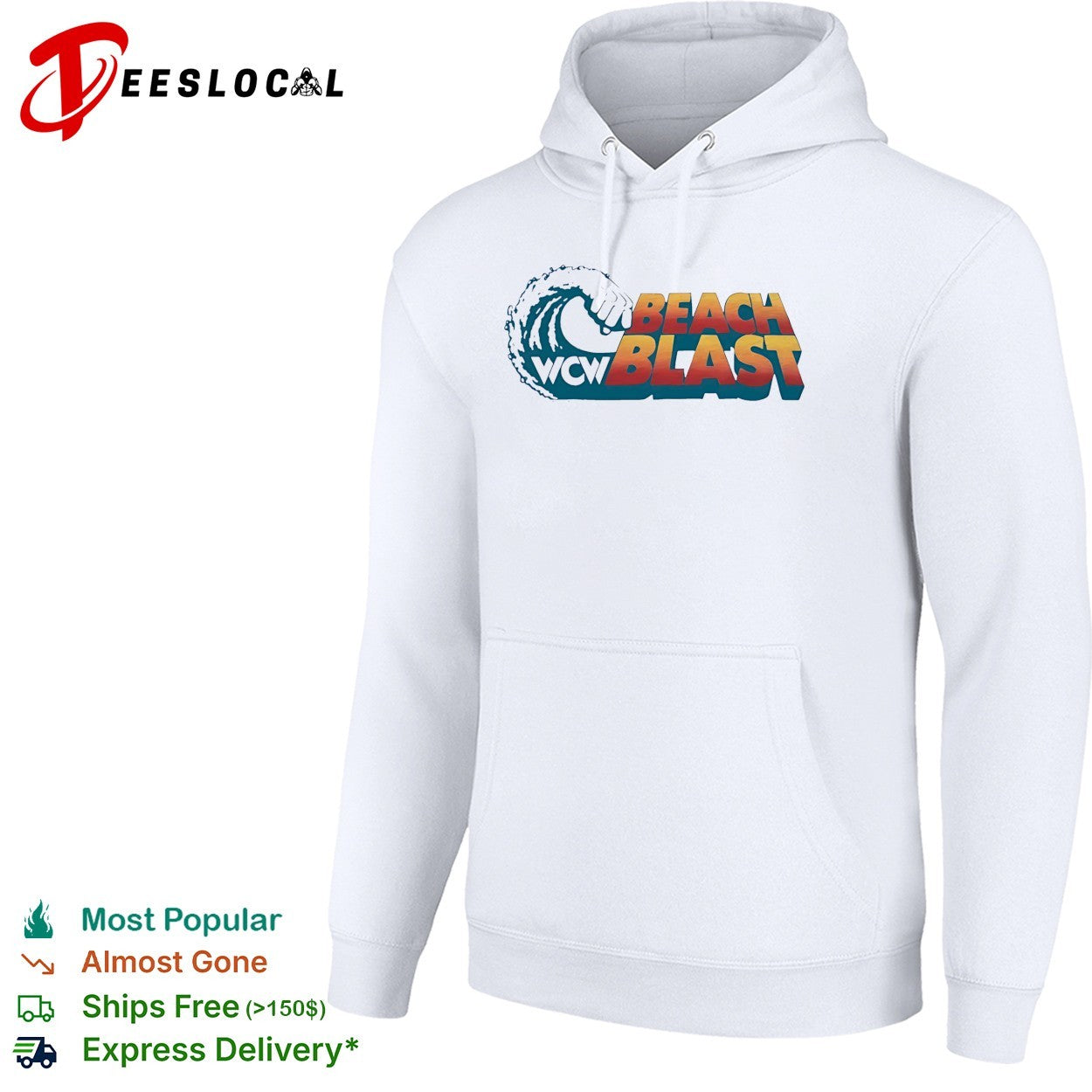WCW Beach Blast wave logo shirt