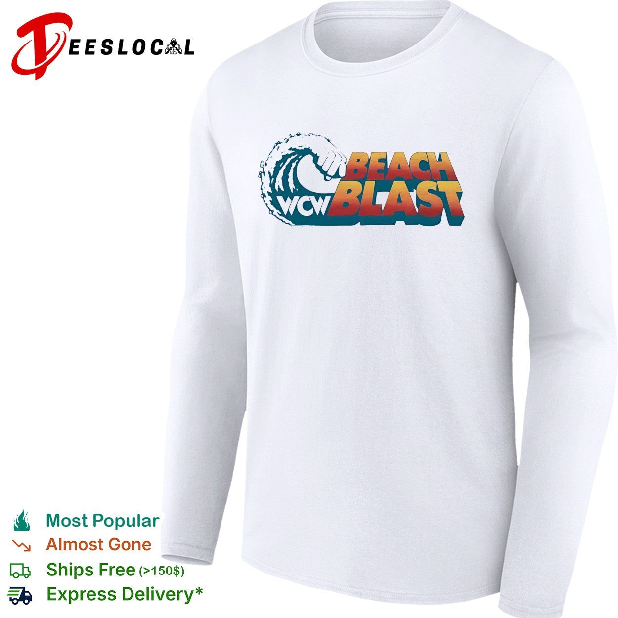 WCW Beach Blast wave logo shirt