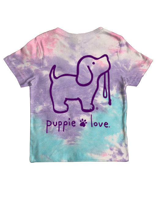 COTTON CANDY TIE DYE PUP, YOUTH SS