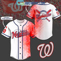Washington Nationals Baseball Team Geometric Personalized Baseball Jersey