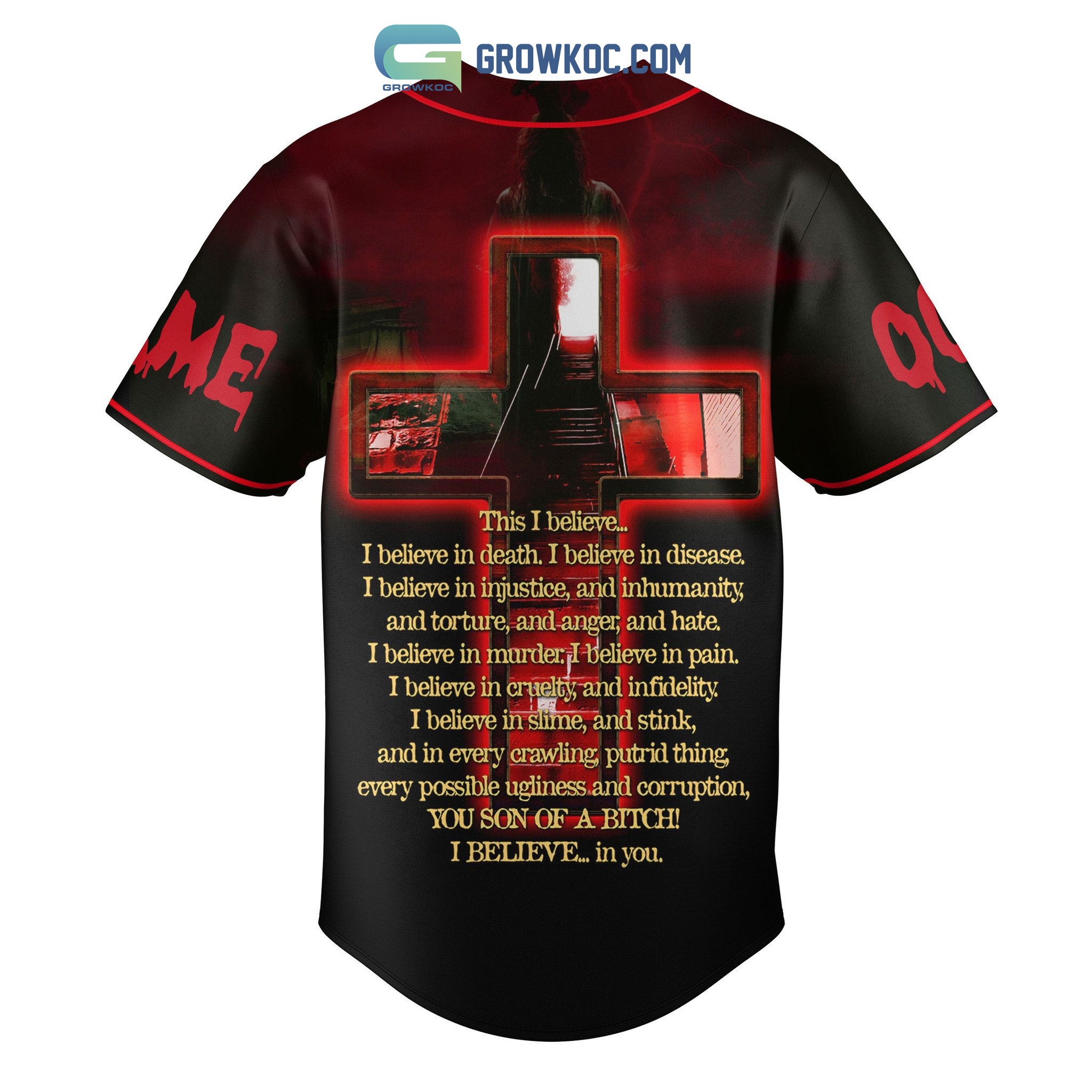 We Shall Fear No Evil Personalized Baseball Jersey