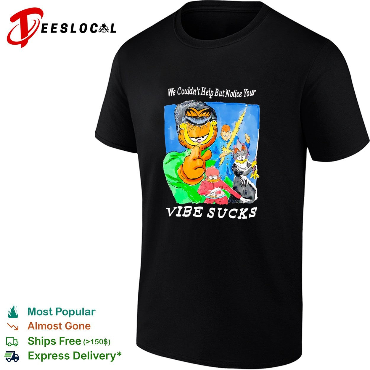 We couldn’t help but notice your vibe sucks orange cat shirt