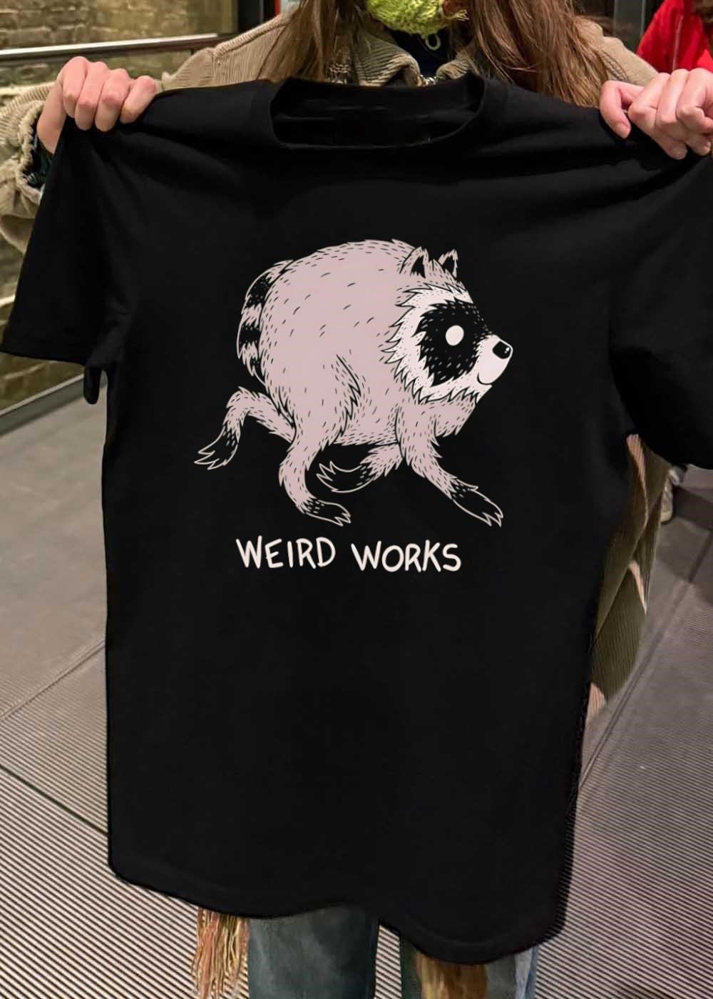 Weird Works Running Raccoon T-Shirt