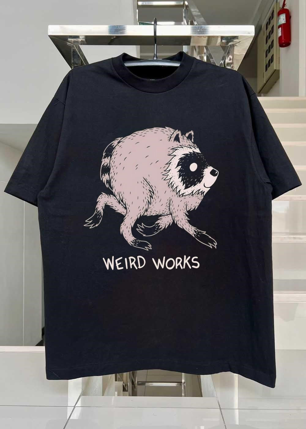 Weird Works Running Raccoon T-Shirt