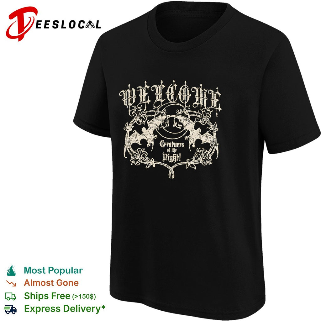Welcome creatures of the night bats shirt
