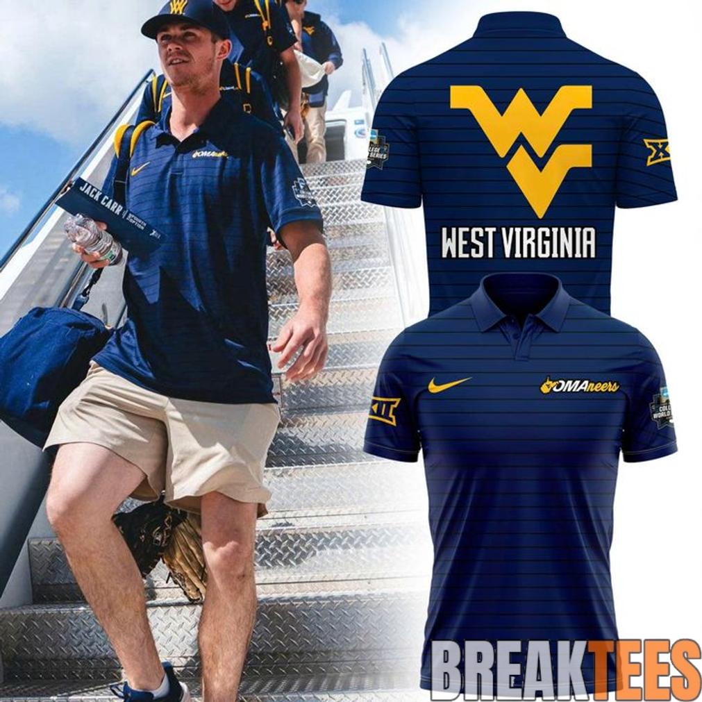 West Virginia Mountaineers 2026 NCAA Men’s Baseball Omaha College World Series Polo