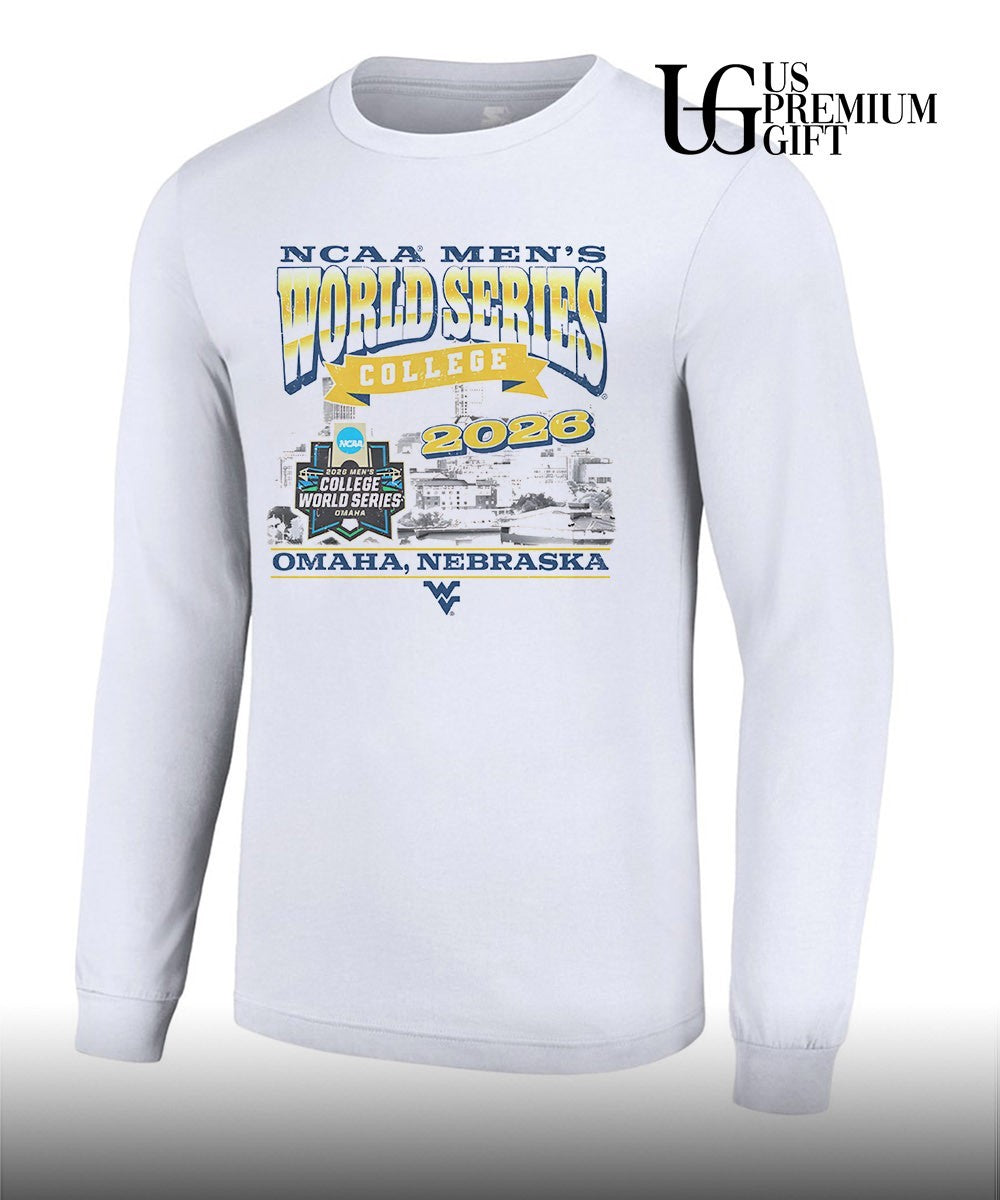 West Virginia Mountaineers 2026 NCAA Men’s baseball world series college skyline T-shirt