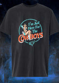 Western Pinup Girl Just Here for the Cowboys shirt