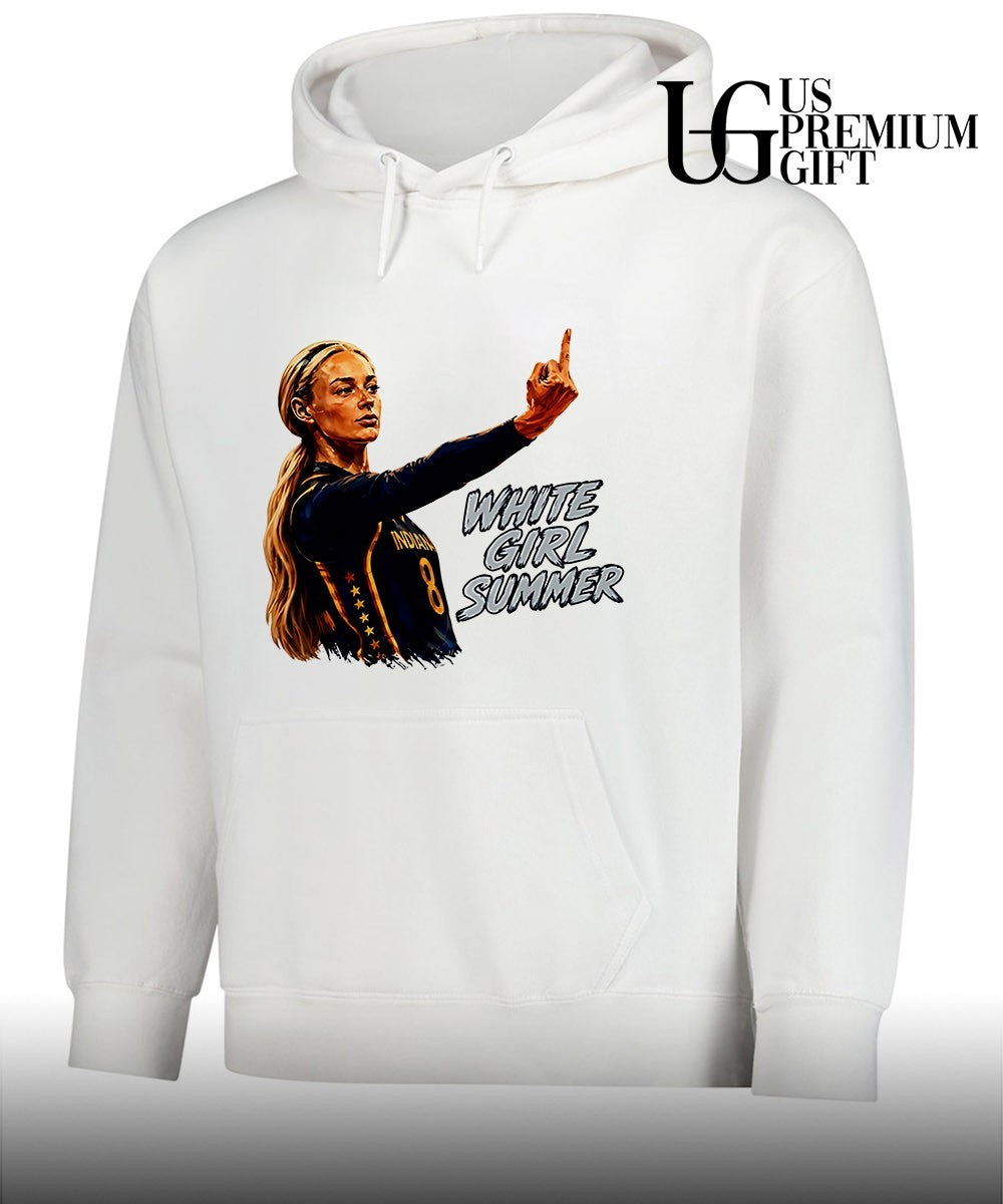 White Girl Summer Sophie Cunningham middle finger Indiana Fever WNBA shirt