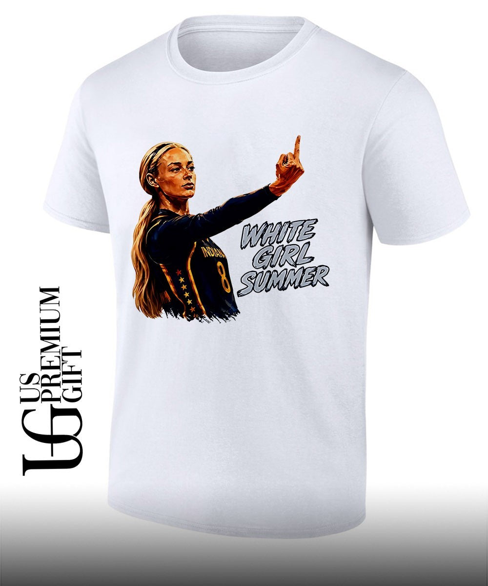 White Girl Summer Sophie Cunningham middle finger Indiana Fever WNBA shirt