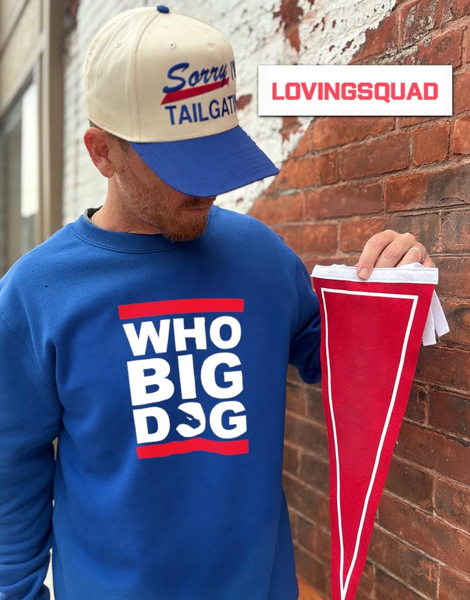 Who Big Dog Slogan Typography T-shirt