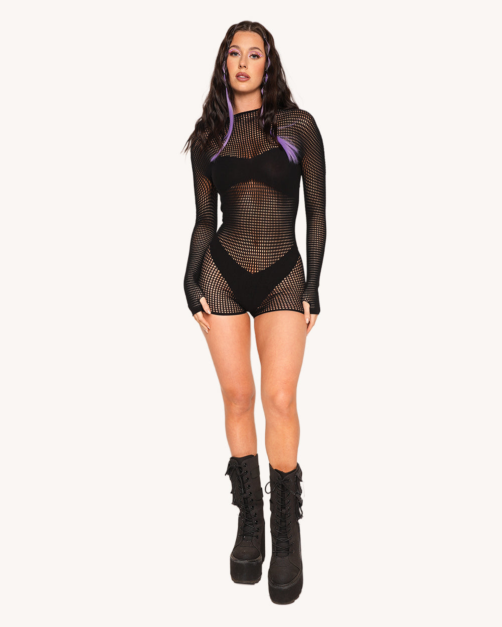 Wild Thing Fishnet Romper