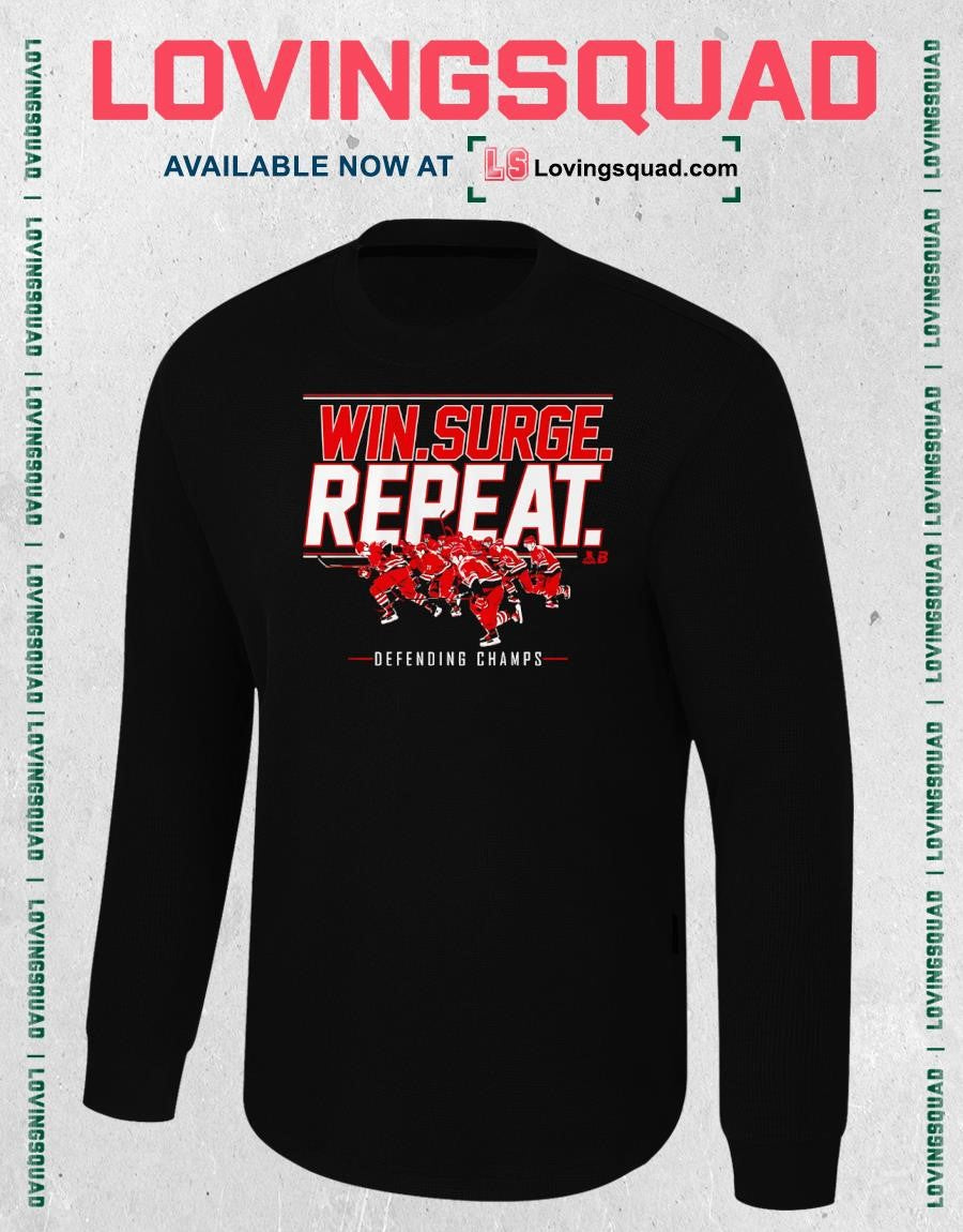 Win Surge Repeat Defending Champs Hockey Team T-shirt