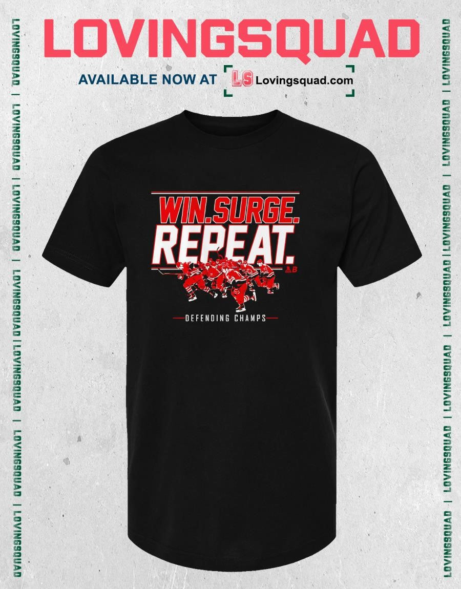 Win Surge Repeat Defending Champs Hockey Team T-shirt