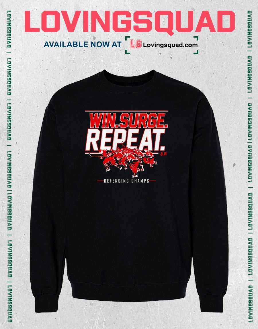 Win Surge Repeat Defending Champs Hockey Team T-shirt