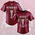 Winners 2023 UEFA Europa Conference League West Ham United Maroon Design Baseball Jersey