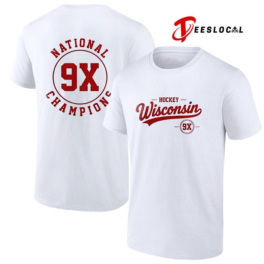 Wisconsin Badgers National Champions 9x logo shirt