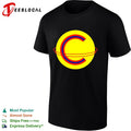 Yellow C saturn ring logo shirt