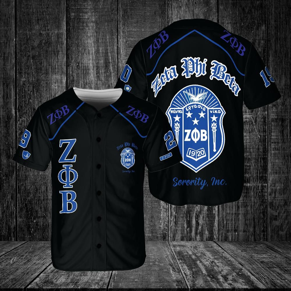 Zeta Phi Beta Sorority Finer Baseball Jersey