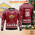 A.S Roma Personalized Ugly Christmas Sweater Red Version