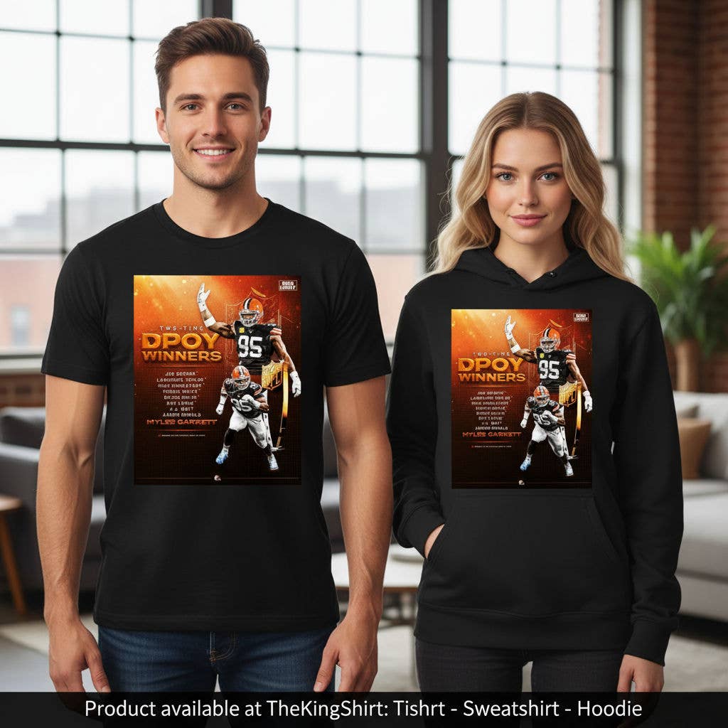 Myles Garrett Dpoy Tee Celebrate Browns Defensive Star