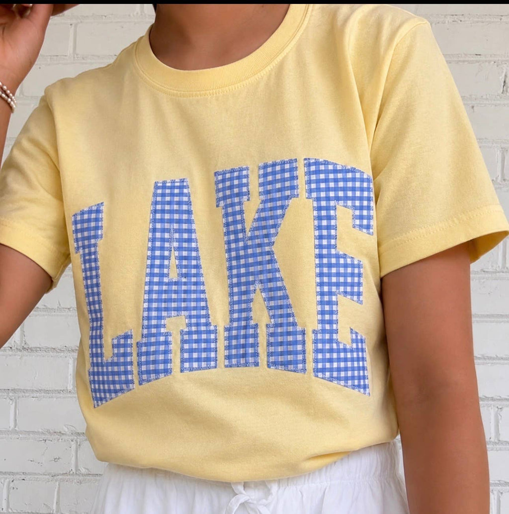 Blue Gingham Lake Short Sleeve