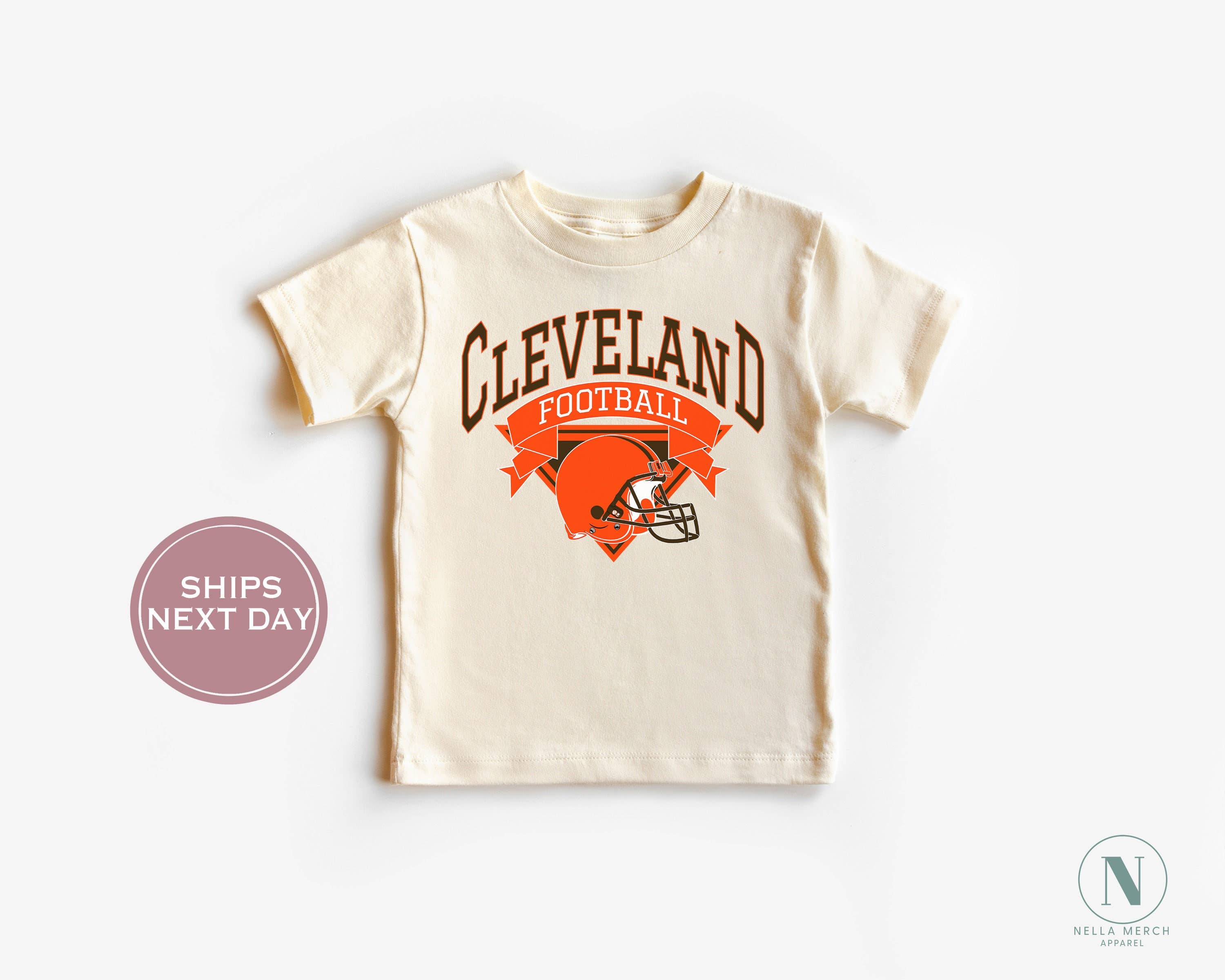 Retro Cleveland Football Shirt Vintage Women Toddler Tee