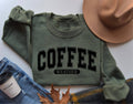 Trendy Coffee Weather Olive Graphic Sweatshirt Free Ship