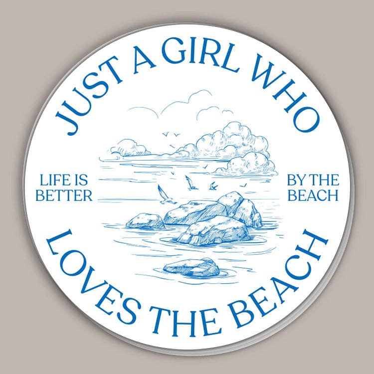 Just A Girl Who Loves the Beach (Decal)