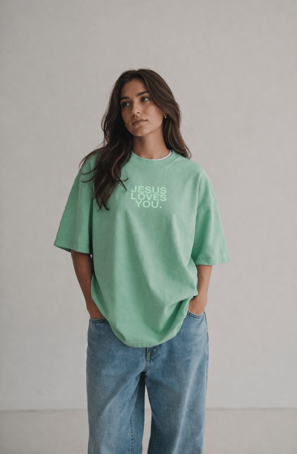Comfort Colors Logo Tee || Washed Mint