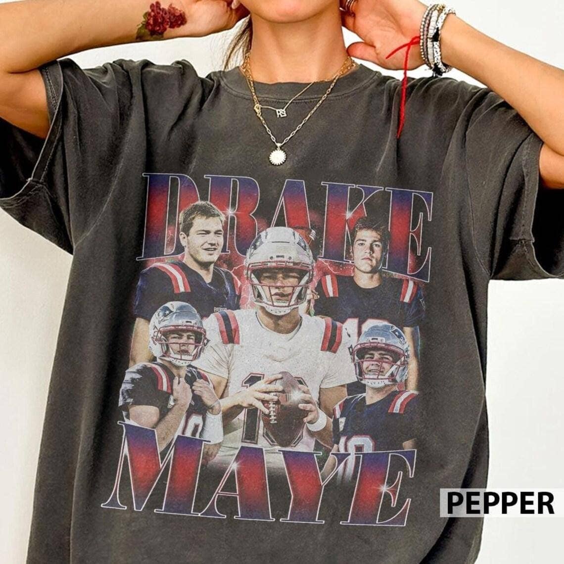 Vintage Maye 10 New England Football Game Day Tee