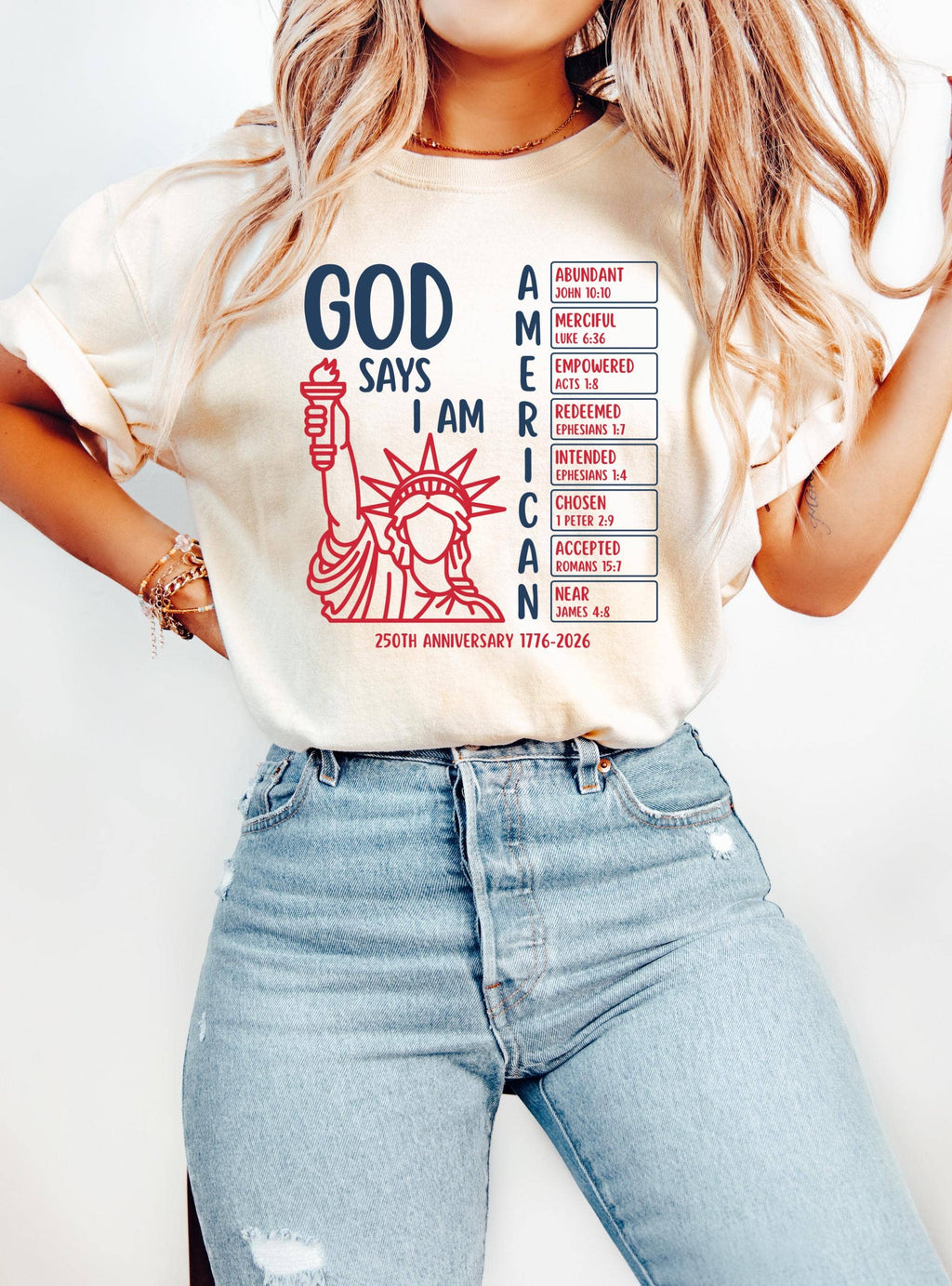 250Th Anniversary Independence Day Faith Tee
