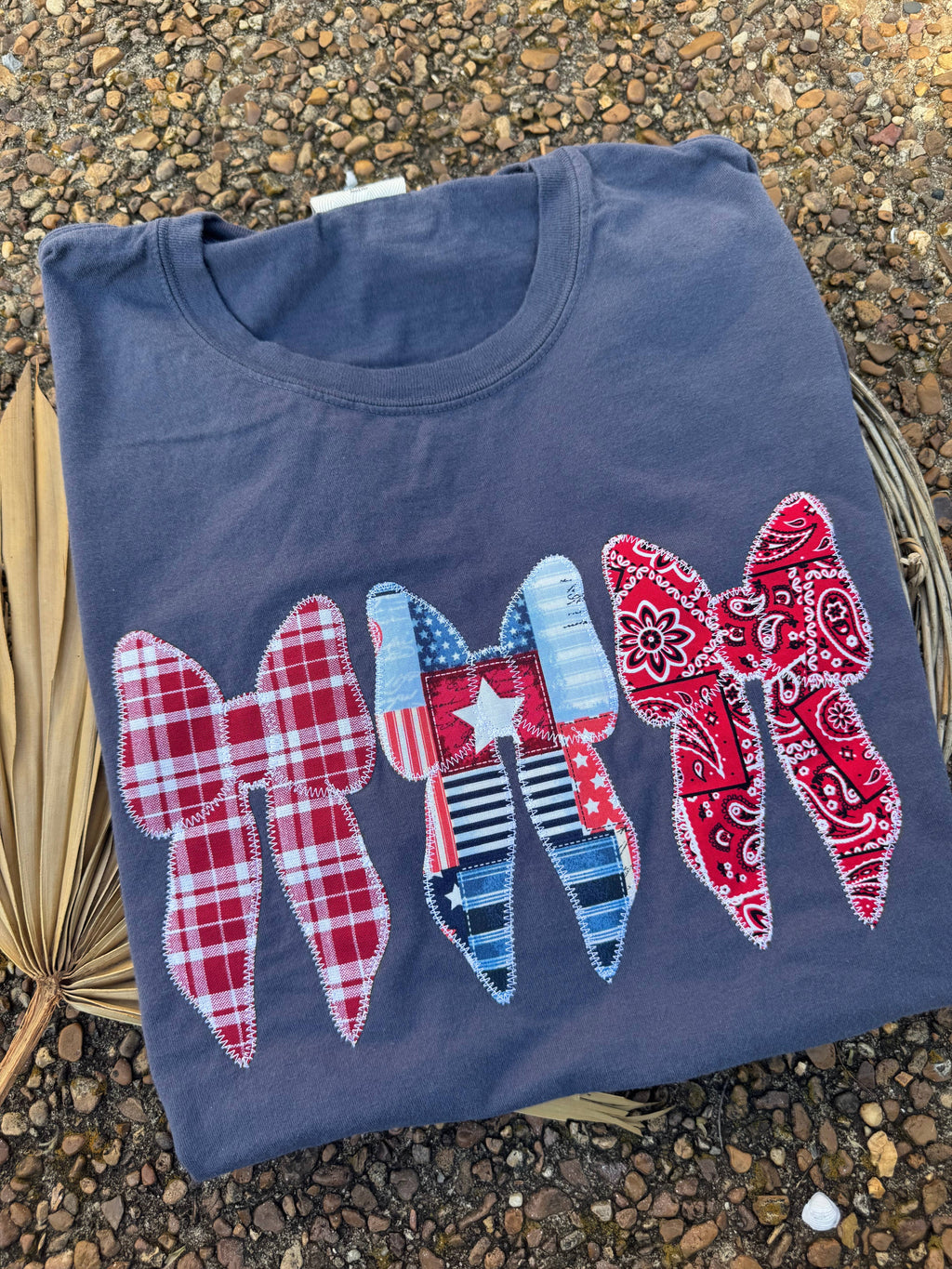 Patriotic Bow Coquette USA Short Sleeve