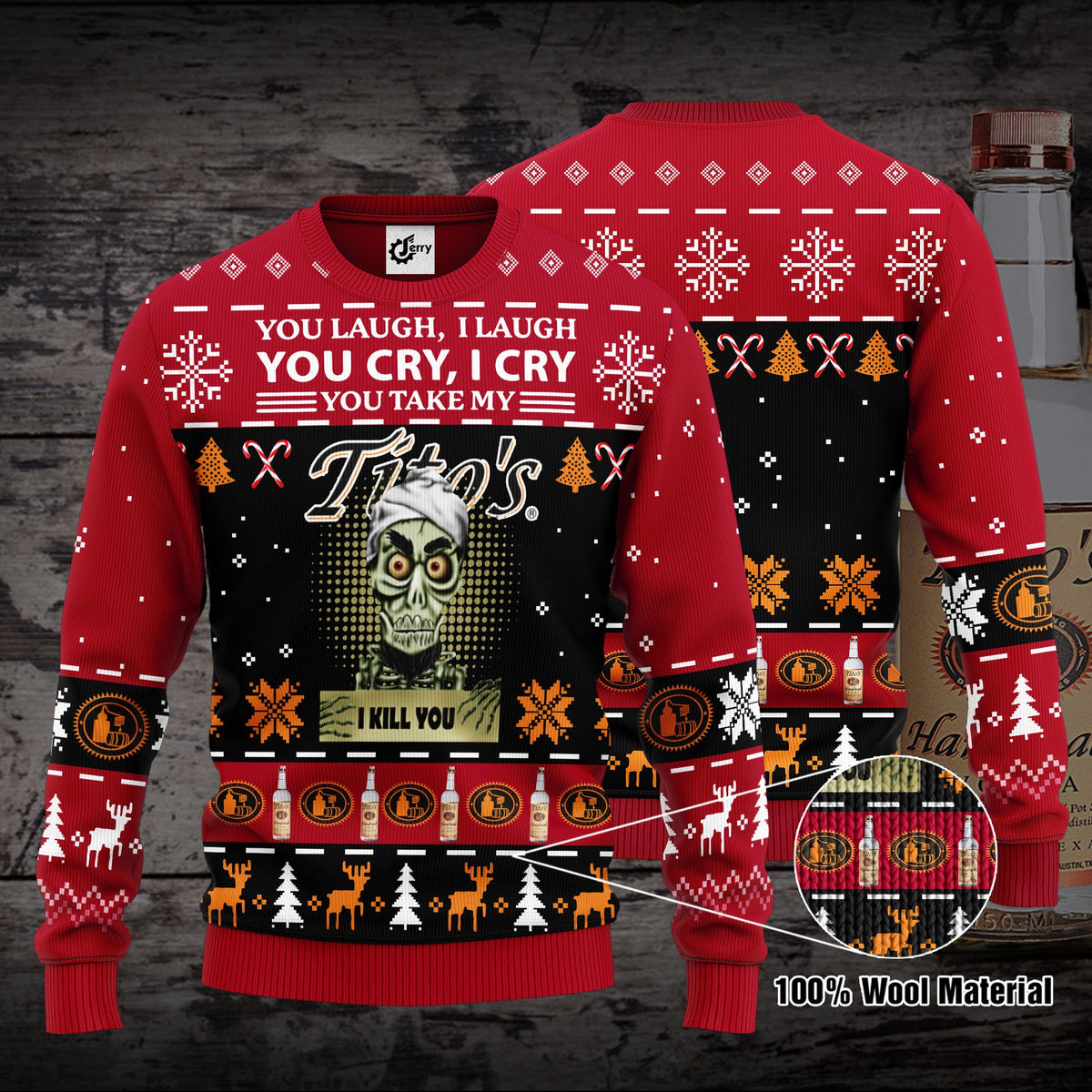 Achmed You Laugh I Laugh You Cry I Cry You Take My Tito’s I Kill You Ugly Christmas Sweater, Hoodie, Zip Hoodie, Bomber Jacket