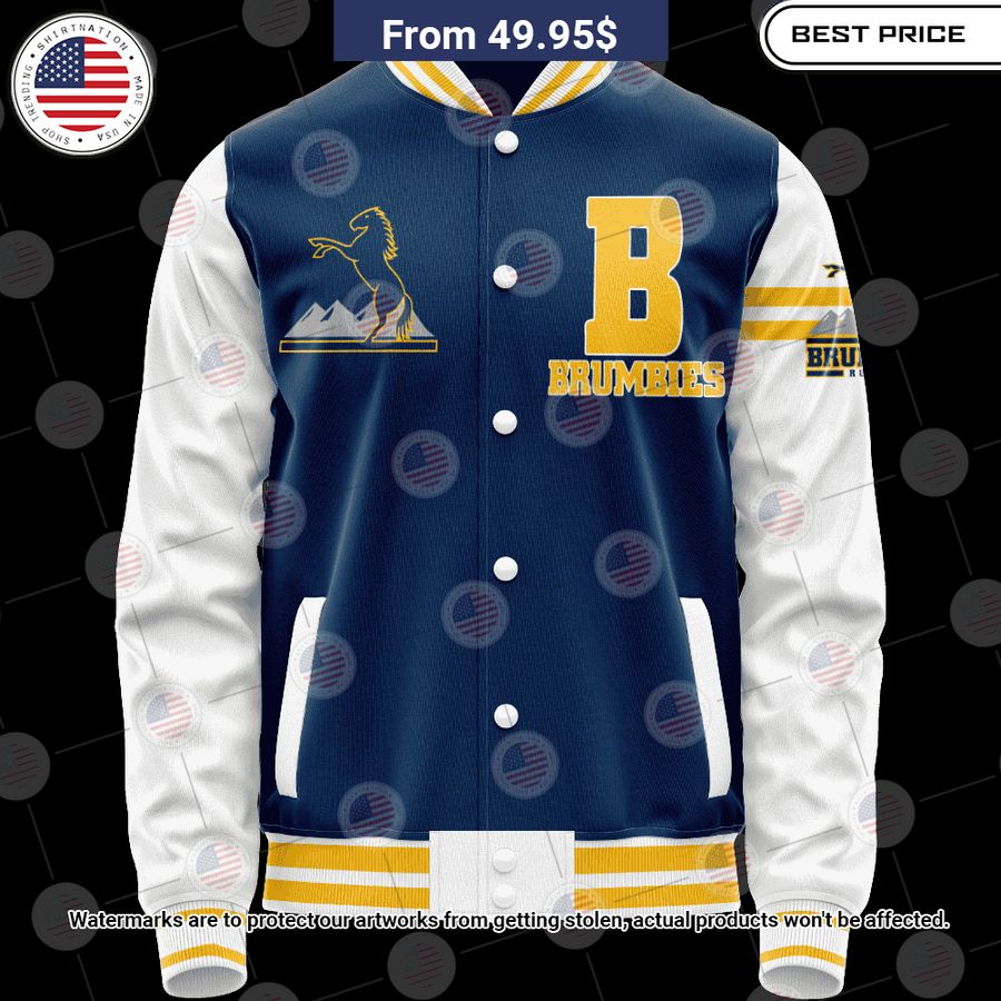 BEST ACT Brumbies Vintage Logo Custom Baseball Jacket