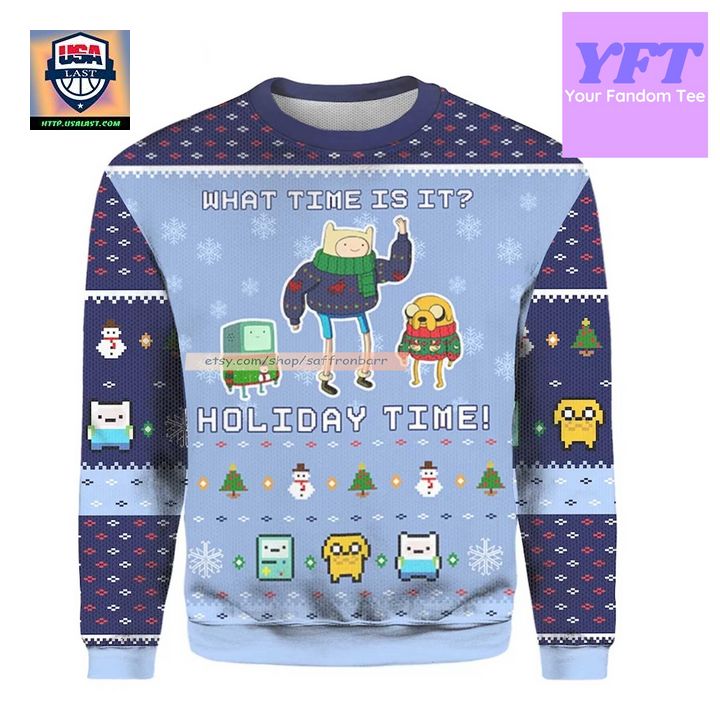 Adventure Time Time What Time Is It Time All Over Print Time 3d Ugly Christmas Sweater