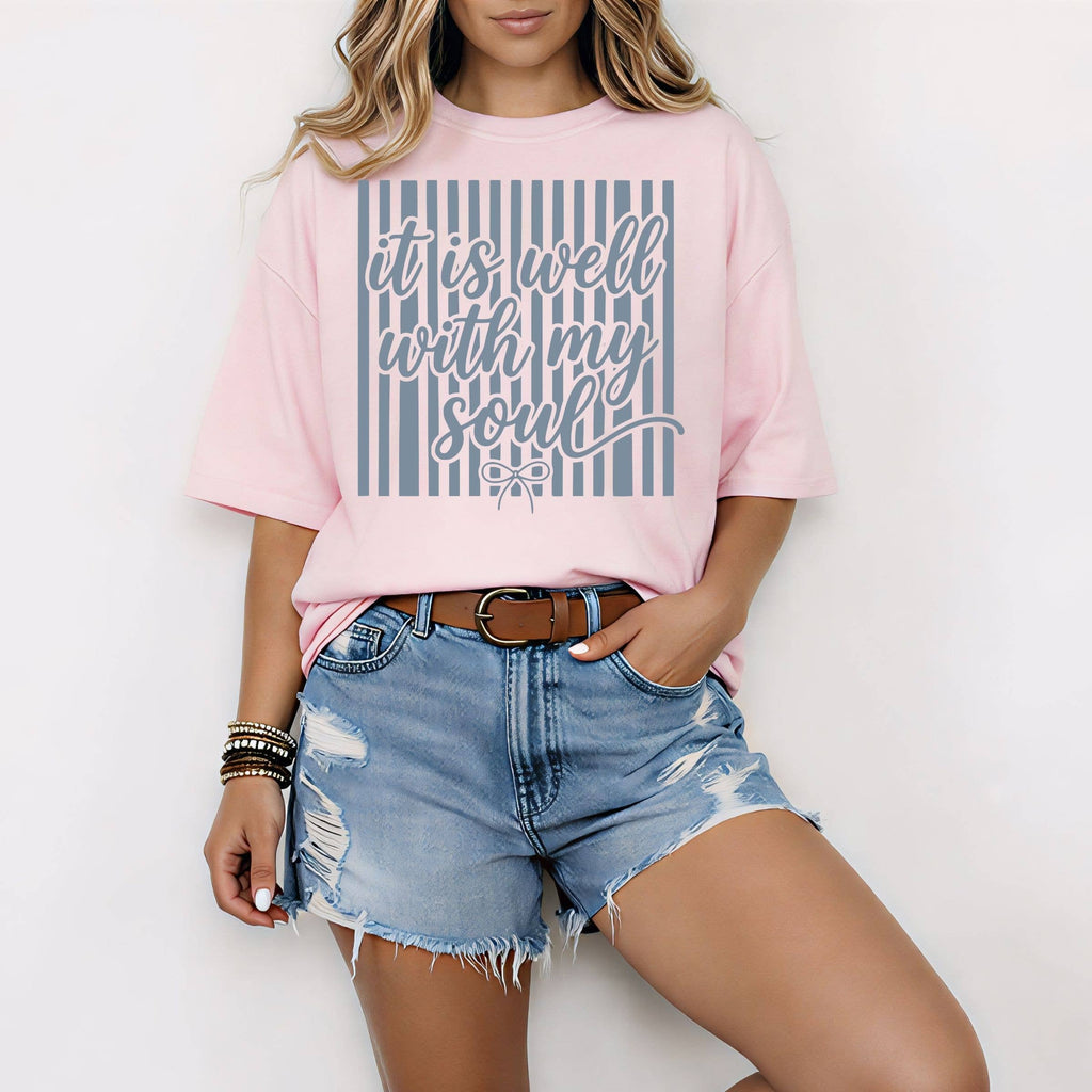 It Is Well with My Soul Graphic Tee - Summer Christian