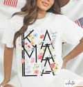 Botanical Kamala 2024 Artsy Floral Voting Election Tee