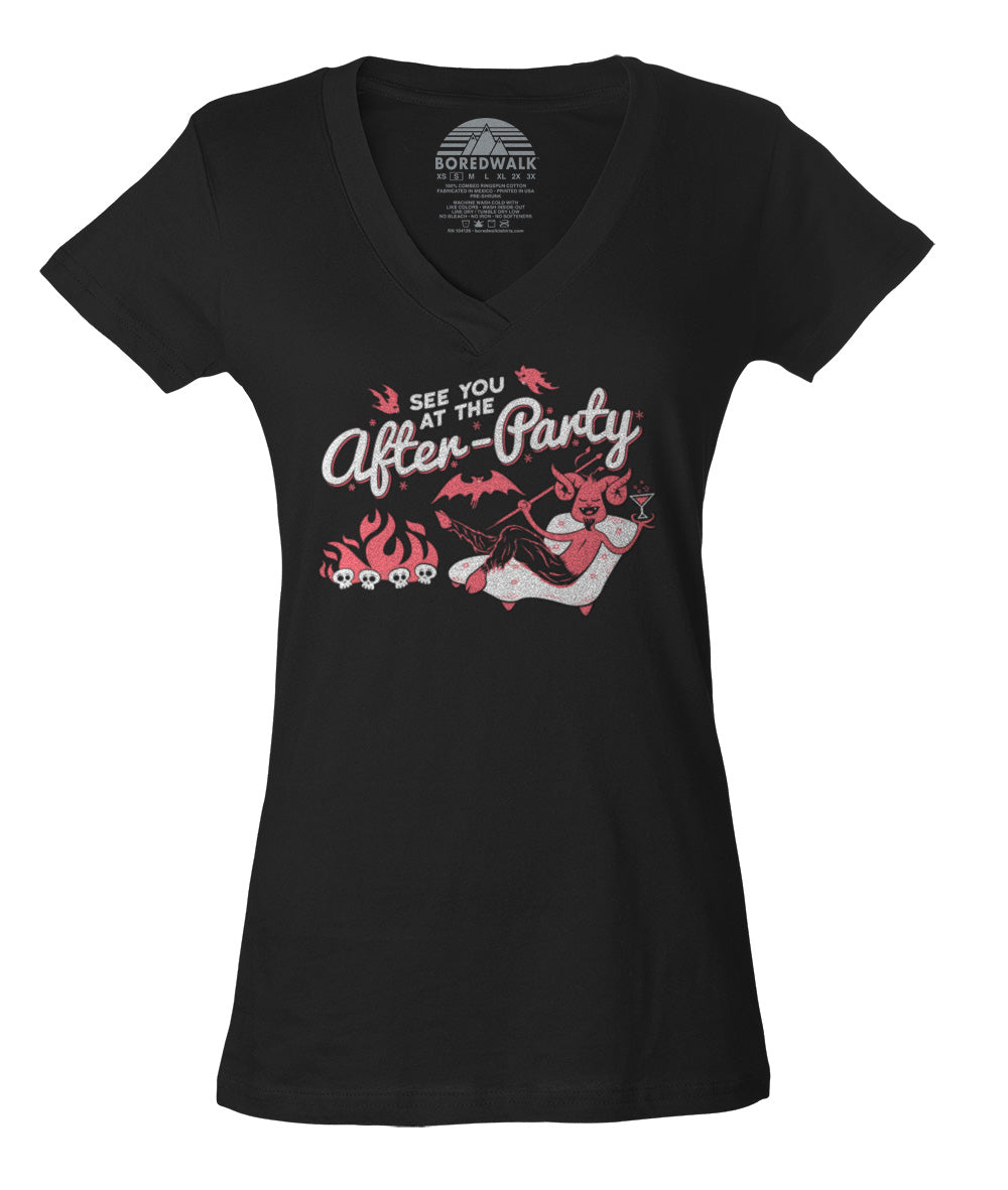 Women's See You At the After Party Vneck T-Shirt