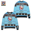 Aint No Laws When Youre Drinking Angry Orchard With Claus Ugly Christmas Sweater Blue