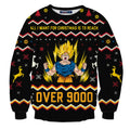 All I Want For Christmas Is To Reach Over 9000 Anime Goku Ugly Christmas Sweater