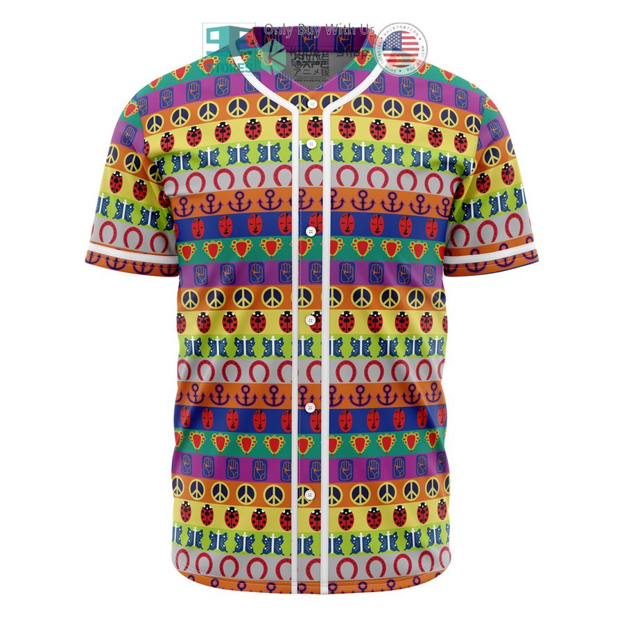 BEST All Symbols Pattern Jojo's Bizarre Adventure Baseball Jersey